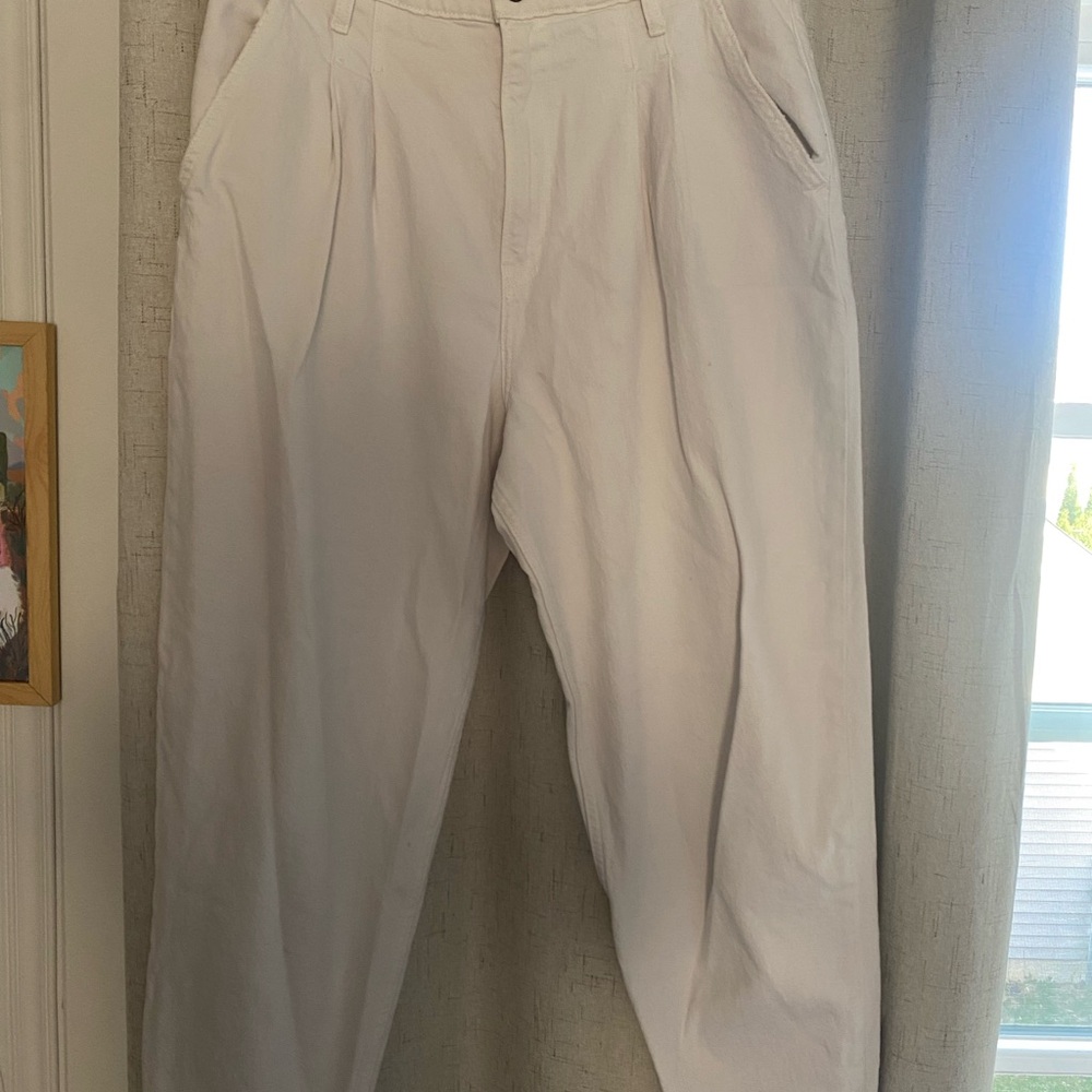 Abercrombie Curve Love ultra high rise jeans, white